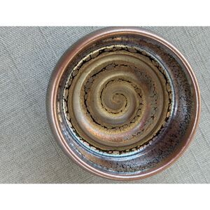 Tenmokus Swirl Jianzhan Tenmoku Tea Cup Handmade Metallic Chawan